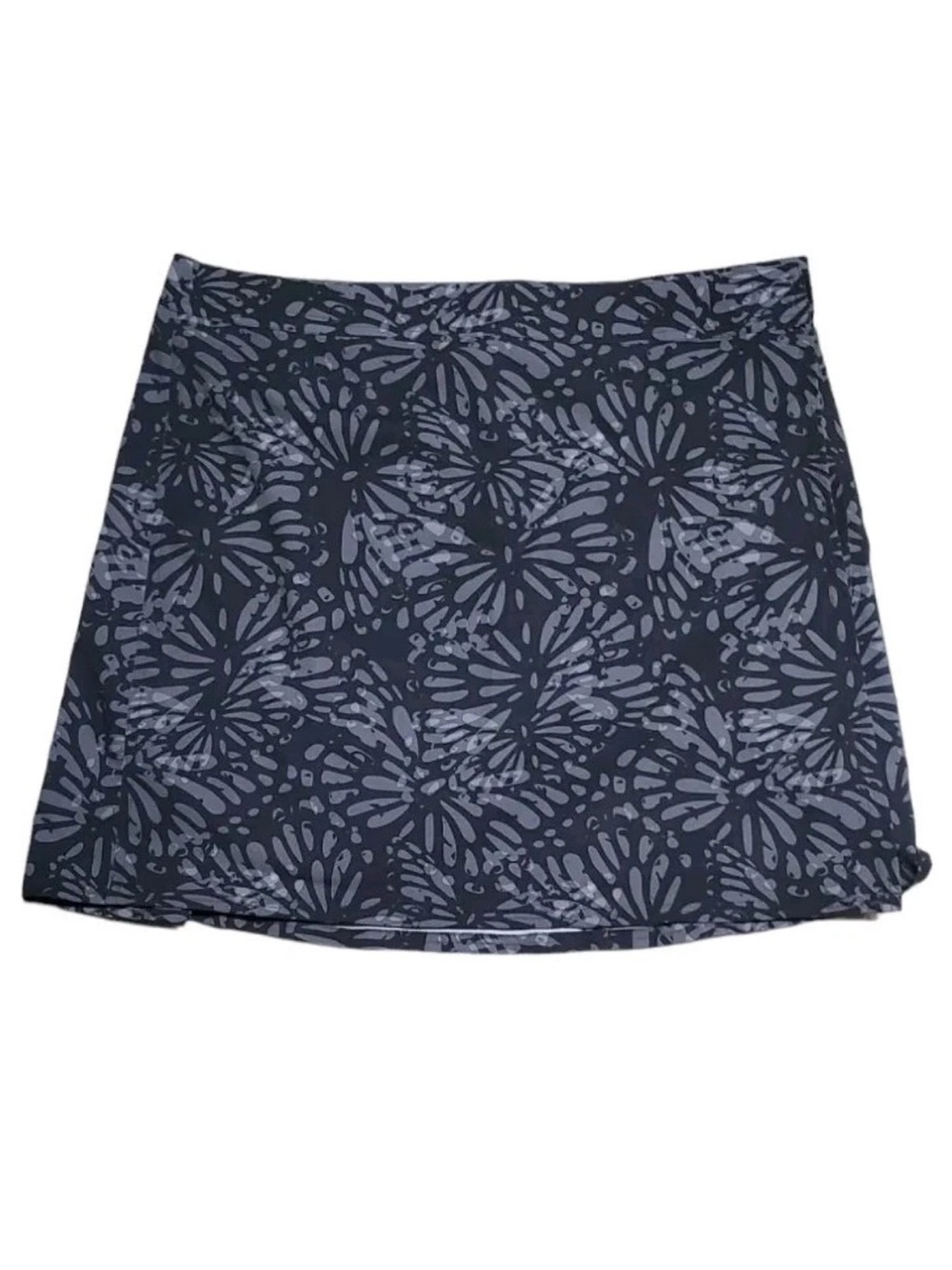 RIP SKIRT HAWAII Shibori Butterfly Print In Charcoal Gray *Travel Friendly*